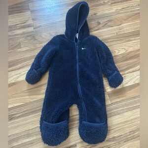 Nike Navy Blue Fleece Footie 9 Months